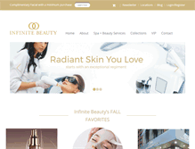 Tablet Screenshot of infinitebeautyusa.com
